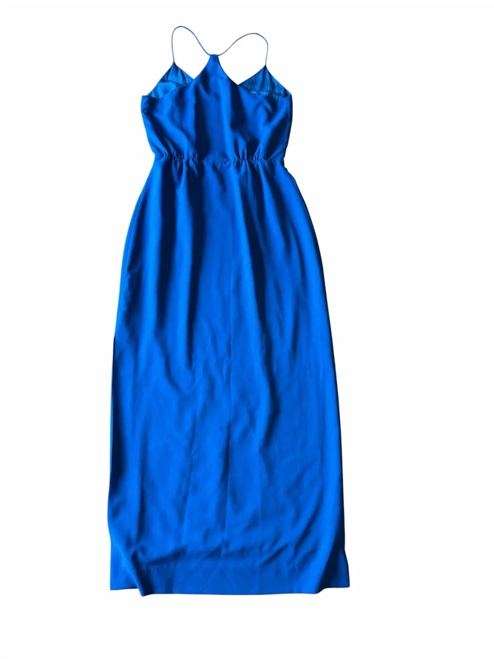 J. Crew Navy Spaghetti-Strap High Slit Slip Maxi Dress Size 00